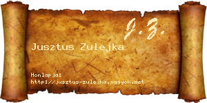 Jusztus Zulejka névjegykártya
